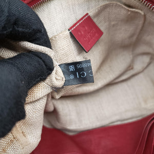 Pre-owned Gucci Bree Microguccissima Red Leather 449413 shoulderbag | stylenewstar