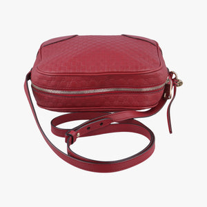 Pre-owned Gucci Bree Microguccissima Red Leather 449413 shoulderbag | stylenewstar