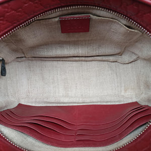 Pre-owned Gucci Bree Microguccissima Red Leather 449413 shoulderbag | stylenewstar