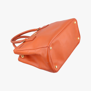 Pre-owned Prada Galleria Orange SAFFIANO Leather BN2274 shoulderbag | stylenewstar