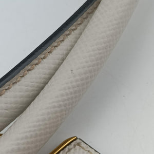 Secondhand Prada Double Cuir White SAFFIANO Leather BN2755 handbag | stylenewstar