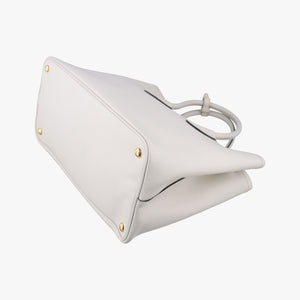 Secondhand Prada Double Cuir White SAFFIANO Leather BN2755 handbag | stylenewstar