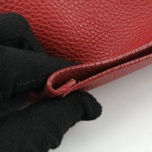 Vintage Prada Triangle Logo Red Leather shoulderbag | stylenewstar