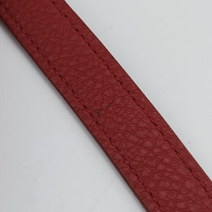 Vintage Prada Triangle Logo Red Leather shoulderbag | stylenewstar