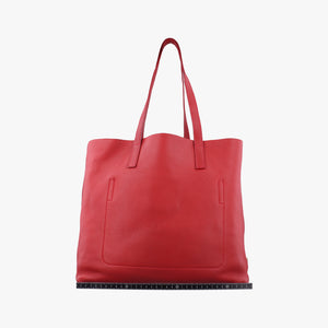 Vintage Prada Triangle Logo Red Leather shoulderbag | stylenewstar