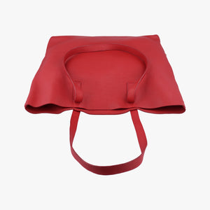 Vintage Prada Triangle Logo Red Leather shoulderbag | stylenewstar