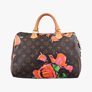 Secondhand Louis Vuitton SPEEDY 30 brown×Multicolor Monogram Rose M48610 handbag | stylenewstar