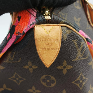 Secondhand Louis Vuitton SPEEDY 30 brown×Multicolor Monogram Rose M48610 handbag | stylenewstar