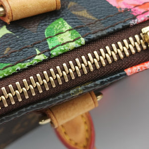 Secondhand Louis Vuitton SPEEDY 30 brown×Multicolor Monogram Rose M48610 handbag | stylenewstar