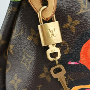 Secondhand Louis Vuitton SPEEDY 30 brown×Multicolor Monogram Rose M48610 handbag | stylenewstar