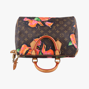 Secondhand Louis Vuitton SPEEDY 30 brown×Multicolor Monogram Rose M48610 handbag | stylenewstar