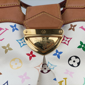 Pre-owned Louis Vuitton URSULA White Monogram Multicolor M40123 handbag | stylenewstar