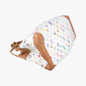 Pre-owned Louis Vuitton URSULA White Monogram Multicolor M40123 handbag | stylenewstar