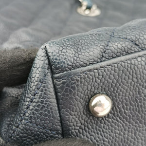 Vintage Chanel French Riviera Hobo Dark Navy Leather A66804 shoulderbag | stylenewstar