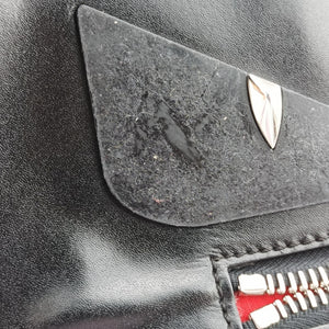 Pre-owned Fendi Hollow Tote Black Leather 8BH185 handbag | stylenewstar