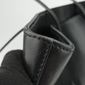 Pre-owned Fendi Hollow Tote Black Leather 8BH185 handbag | stylenewstar