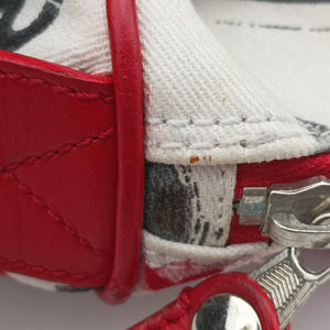 Pre-owned Christian Dior Hardcore White x Red x Black canvas handbag | stylenewstar