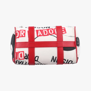 Pre-owned Christian Dior Hardcore White x Red x Black canvas handbag | stylenewstar