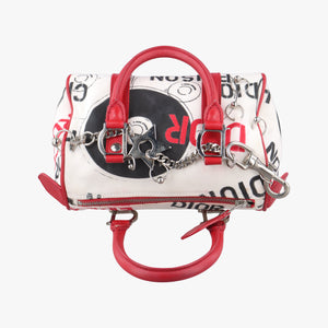 Pre-owned Christian Dior Hardcore White x Red x Black canvas handbag | stylenewstar