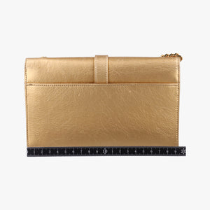 Pre-owned Yves Saint Laurent Monogram Fringe Golden Leather 381668 shoulderbag | stylenewstar