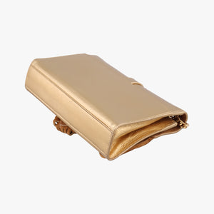 Pre-owned Yves Saint Laurent Monogram Fringe Golden Leather 381668 shoulderbag | stylenewstar