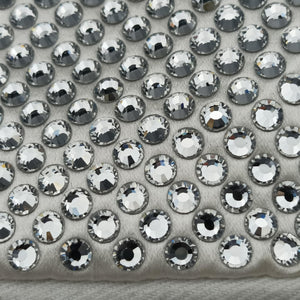 Pre-owned Prada Triangle Crystal White Leather 1NR015 shoulderbag | stylenewstar