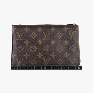 Vintage Louis Vuitton Pochette Double Zip brown×multicolor Monogram Canvas M68486 shoulderbag | stylenewstar