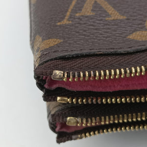 Vintage Louis Vuitton Pochette Double Zip brown×multicolor Monogram Canvas M68486 shoulderbag | stylenewstar