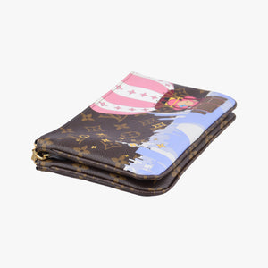 Vintage Louis Vuitton Pochette Double Zip brown×multicolor Monogram Canvas M68486 shoulderbag | stylenewstar