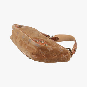 Pre-owned Louis Vuitton Irvine Brown x Multicolor Velour x Alligator M92773 handbag | stylenewstar