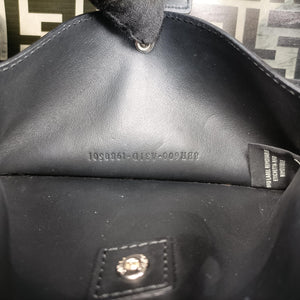 Pre-owned Fendi BAGUETTE Clear×black PVC coated canvas 8BR600 shoulderbag | stylenewstar