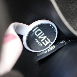 Pre-owned Fendi BAGUETTE Clear×black PVC coated canvas 8BR600 shoulderbag | stylenewstar