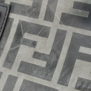 Pre-owned Fendi BAGUETTE Clear×black PVC coated canvas 8BR600 shoulderbag | stylenewstar