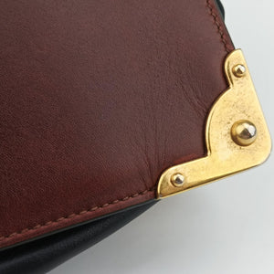 Pre-owned Prada Animalier Cahier Lions Head Brown×black Leather 1BD089 shoulderbag | stylenewstar