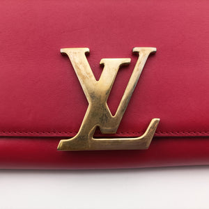 Pre-owned Louis Vuitton Pochette Louise GM Red leather M94647 shoulderbag | stylenewstar