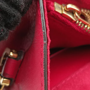 Pre-owned Louis Vuitton Pochette Louise GM Red leather M94647 shoulderbag | stylenewstar