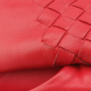 Pre-owned Bottega Veneta CAMPANA Intrecciato Red lambskin shoulderbag | stylenewstar