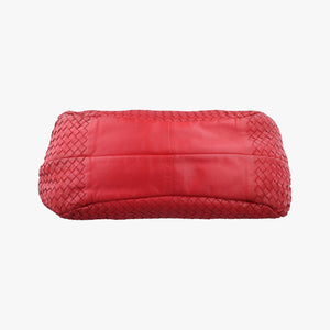 Pre-owned Bottega Veneta CAMPANA Intrecciato Red lambskin shoulderbag | stylenewstar