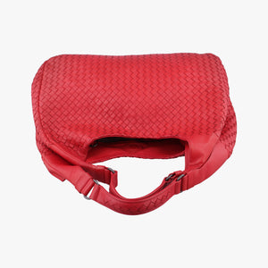 Pre-owned Bottega Veneta CAMPANA Intrecciato Red lambskin shoulderbag | stylenewstar