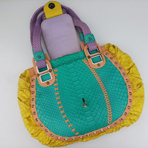 Pre-owned VERSACE Palazzo Empire Multicolour snakeskin shoulderbag | stylenewstar