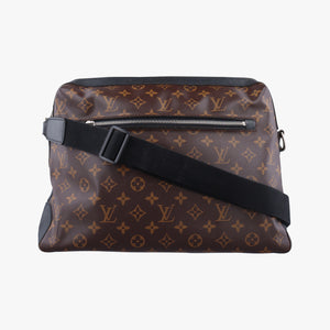 Secondhand Louis Vuitton TORRES Brown×black Monogram Macassar×calf leather M40387 shoulderbag | stylenewstar