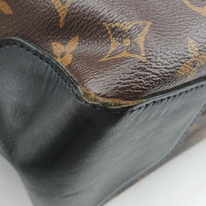Secondhand Louis Vuitton TORRES Brown×black Monogram Macassar×calf leather M40387 shoulderbag | stylenewstar