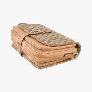 Pre-owned Gucci Marrakech Messenger Brown canvas 257024 shoulderbag | stylenewstar