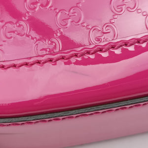 Pre-owned Gucci Nice GG Supreme Rose Patent 336749 shoulderbag | stylenewstar