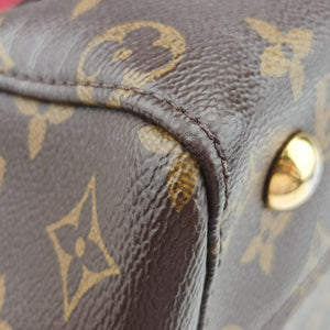Pre-owned Louis Vuitton Vénus brown×CERISE Monogram Canvas×calf leather M41738 shoulderbag | stylenewstar