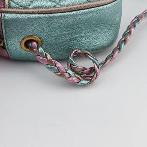 Pre-owned Gucci Laminate pink×blue Leather 534951 shoulderbag | stylenewstar