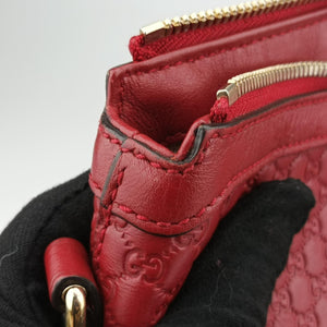 Pre-owned Gucci Microguccissima Red Leather 449655 shoulderbag | stylenewstar