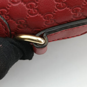 Pre-owned Gucci Microguccissima Red Leather 449655 shoulderbag | stylenewstar
