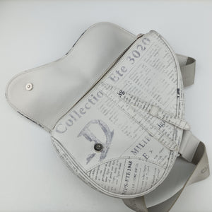 Pre-owned Christian Dior Saddle White Leather bum bag/waist bag | stylenewstar
