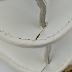 Pre-owned Burberry Monogram Quilted TB Mini Chain White×Green Leather shoulderbag | stylenewstar